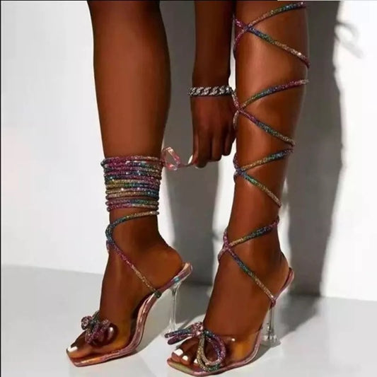Sexy Tie Up Bow Heels