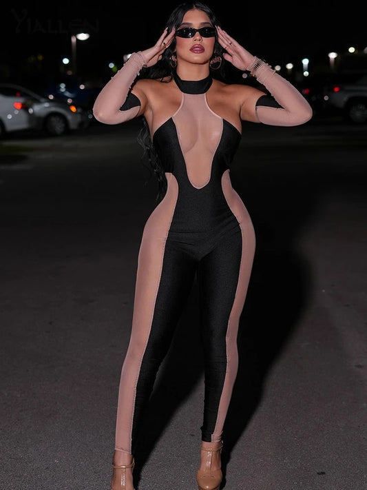 Sexy Nude Jumpsuit