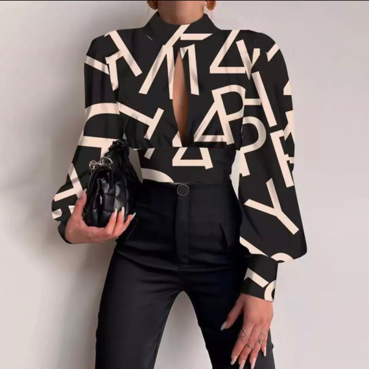 Long Sleeve Open Blouse