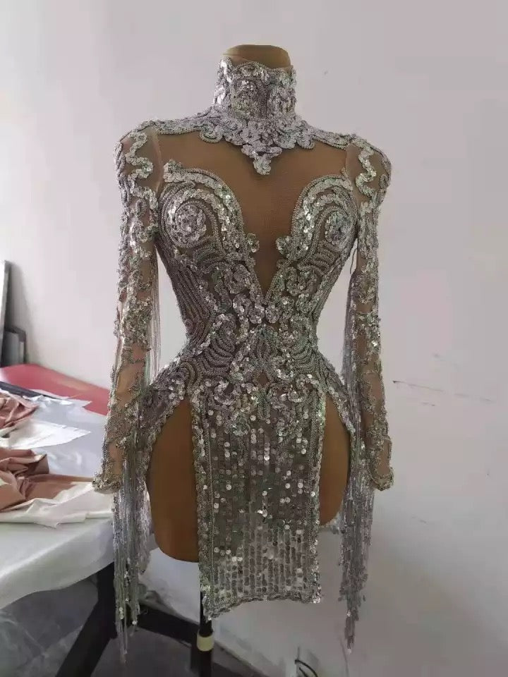 Celebrity Fashion Sequin  Dress