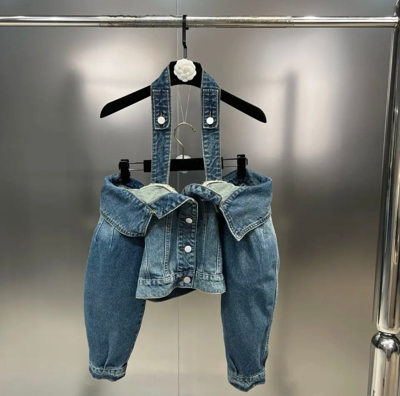 Off Shoulder Denim Jacket