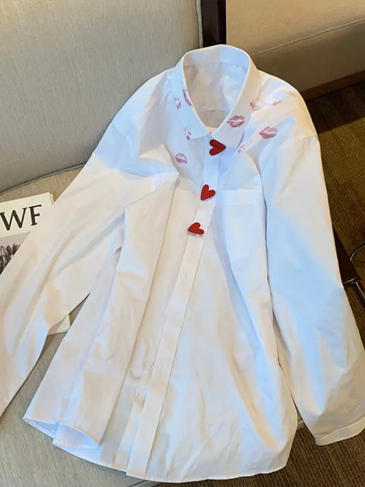 Lips Collar Blouse